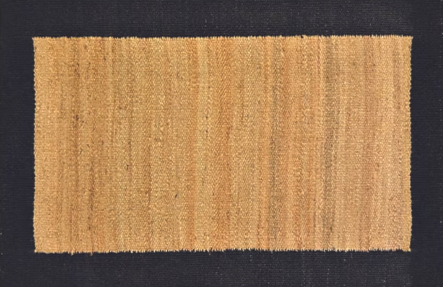beige jute rug with black border woven design