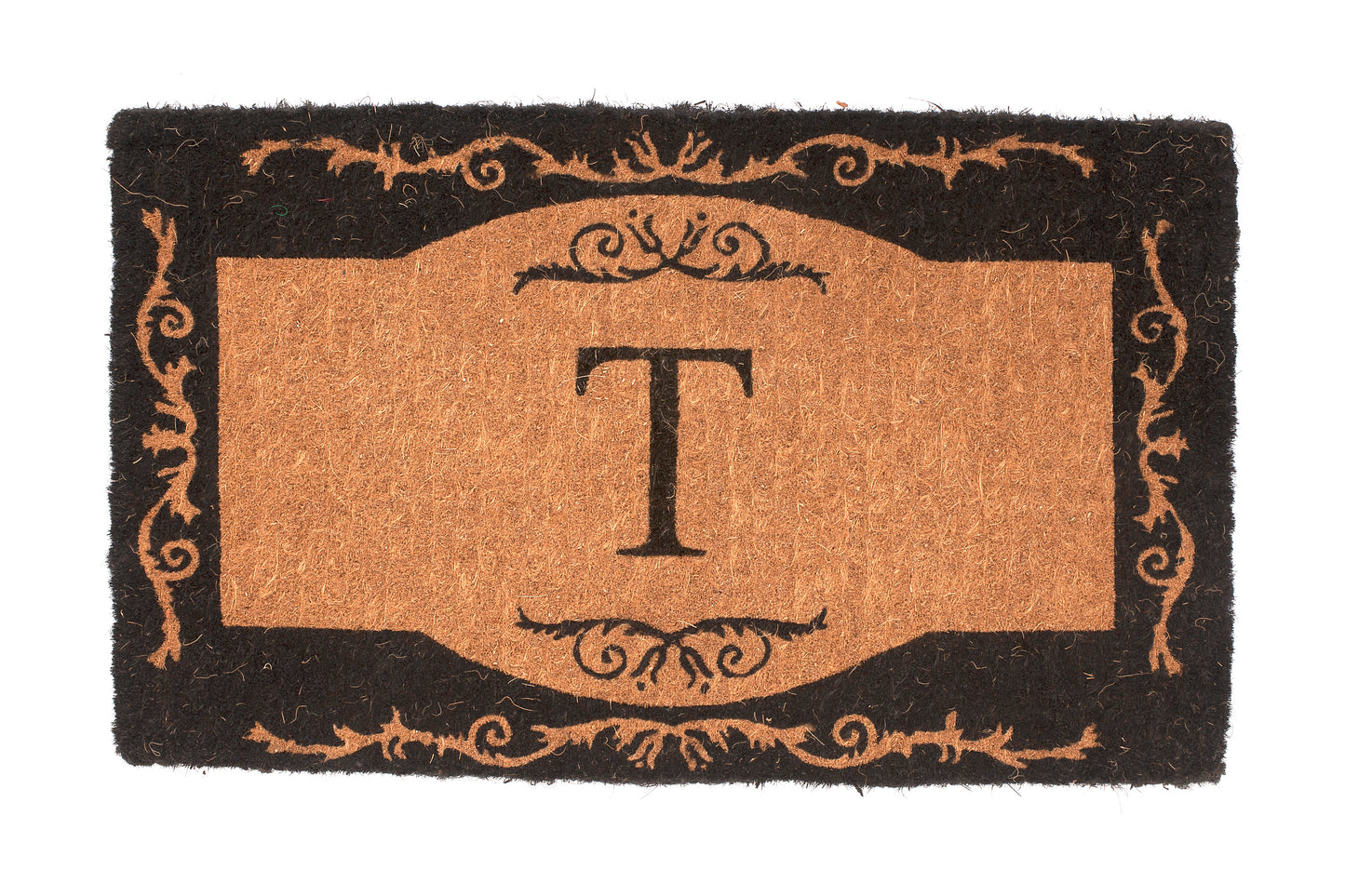 imperial shalimar coir door mat outdoor front door entryway rug with classic ornamental border design