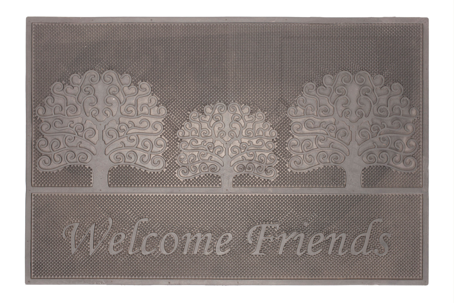 welcome friends rubber door mat non slip outdoor front door entryway mat durable weather resistant
