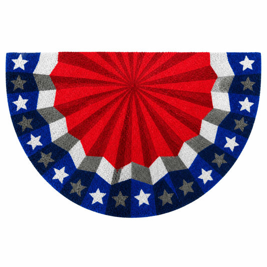 Americana Bunting Door Mat – Patriotic Outdoor Coir Non-Slip Entry Mat