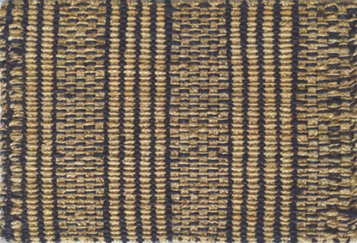 G516/84 Black and Beige Stripped Jute Rug