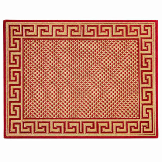 Greek Key Reversible Outdoor Rug – Weather-Resistant Indoor Outdoor Patio Rug
