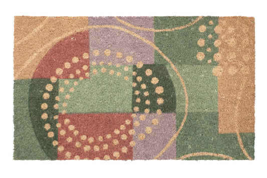 multicolor abstract pattern door mat with modern design