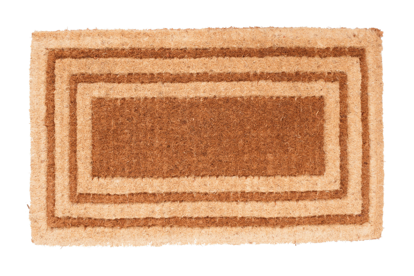 Brown rectangle coir door mat natural coconut fiber outdoor front door mat