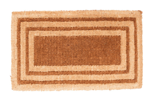 Brown rectangle coir door mat natural coconut fiber outdoor front door mat