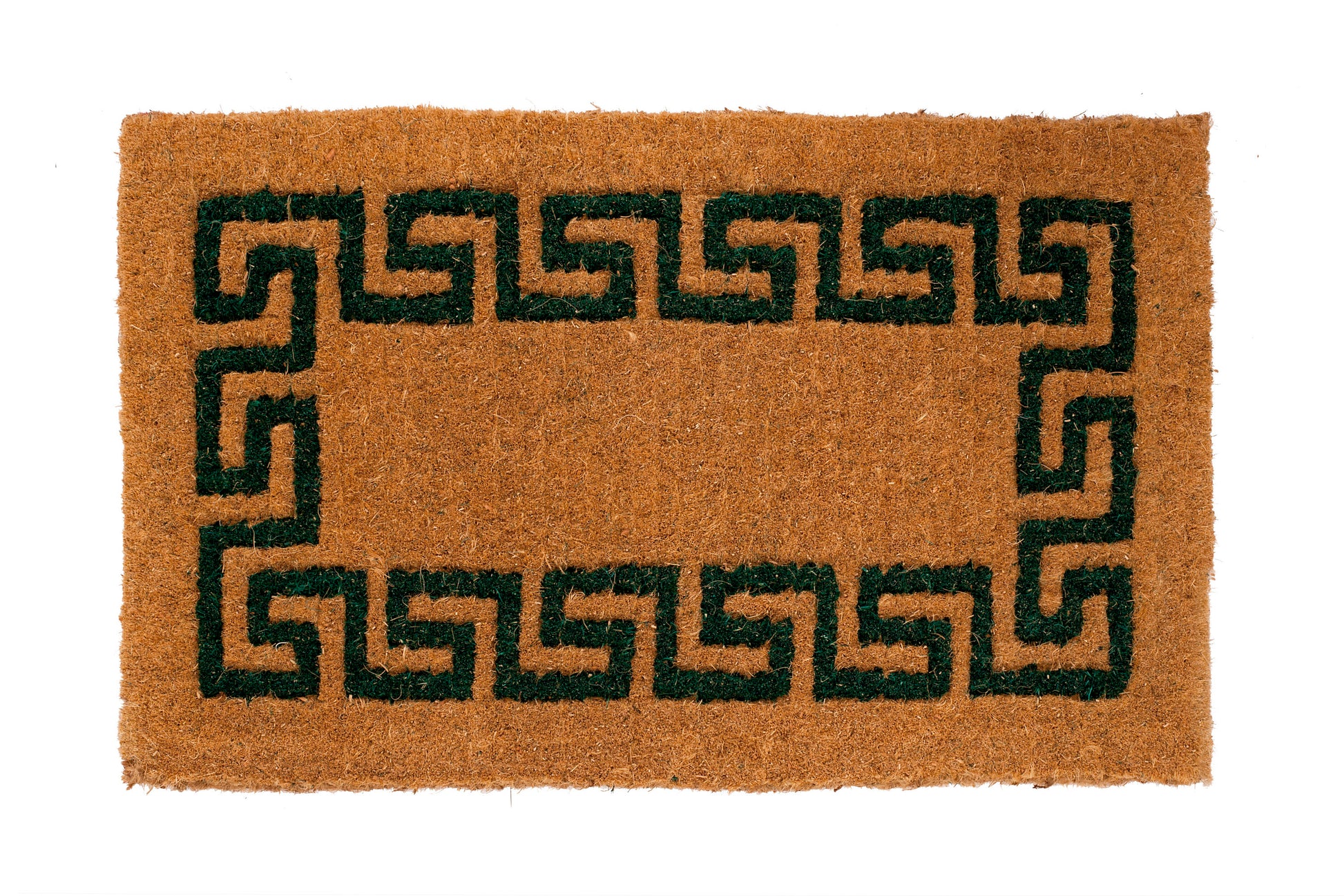 brown door mat greek key geometric border pattern