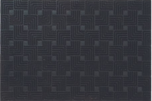 Grey black geometric Aqua Loc mat water and dirt trapping non slip indoor entryway floor mat