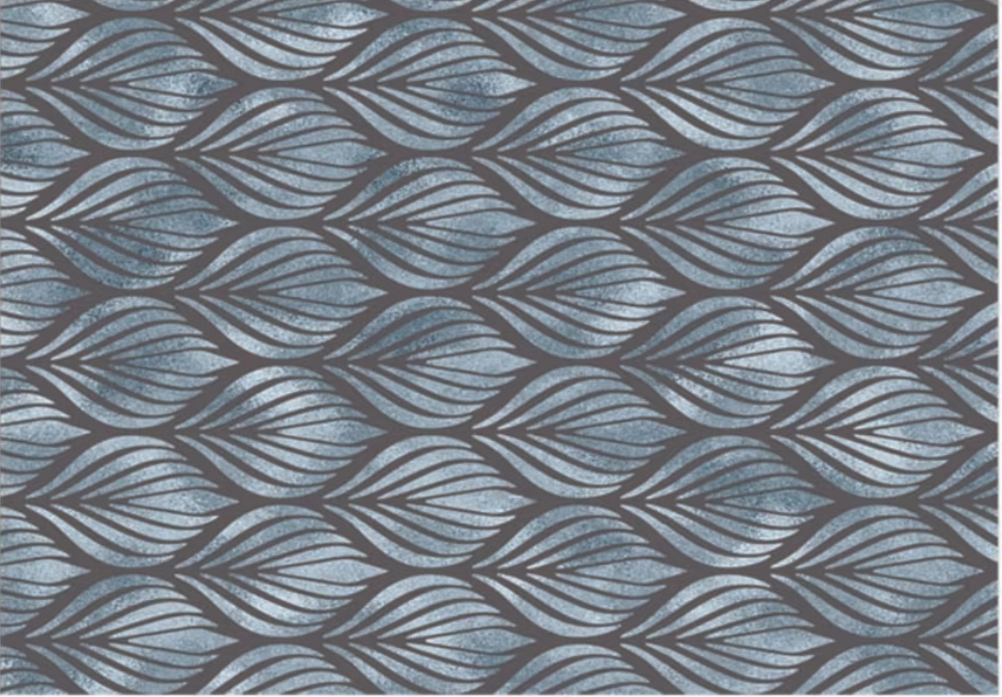 grey blue rug with floral medallion pattern