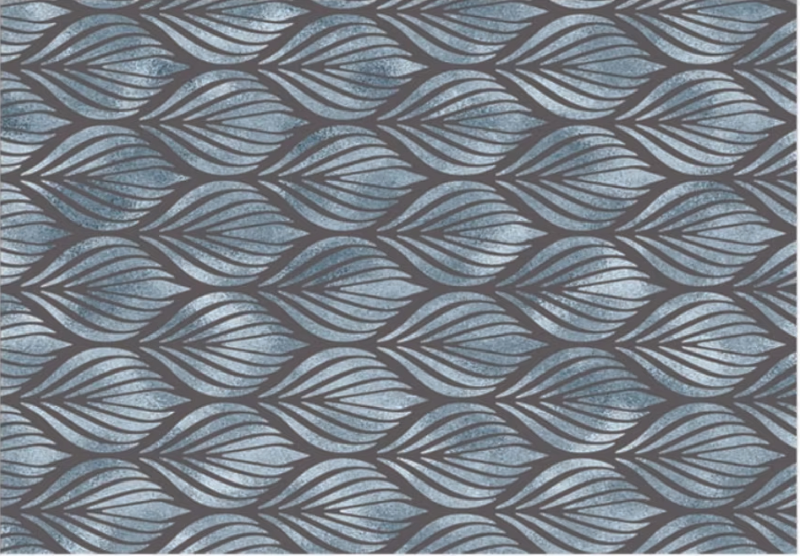 grey blue rug with floral medallion pattern