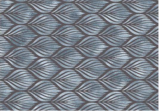 grey blue rug with floral medallion pattern