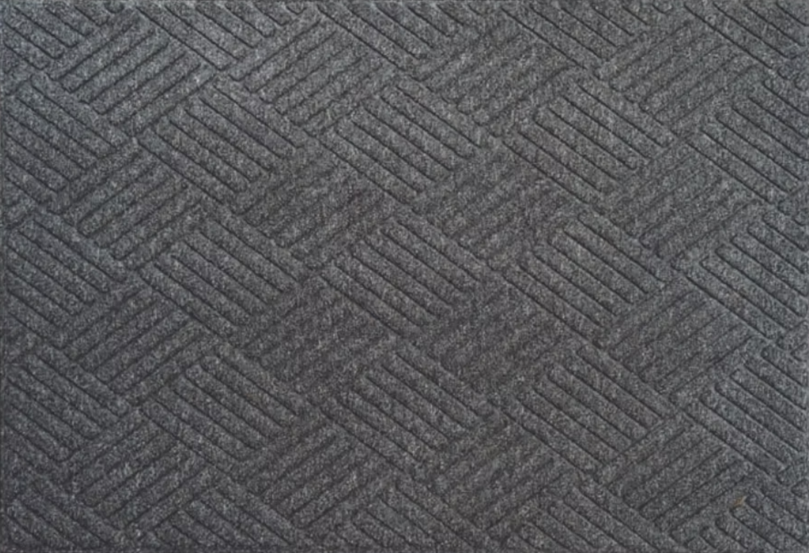 Grey hatching Aqua-Loc door mat non slip water absorbing front door indoor outdoor rug