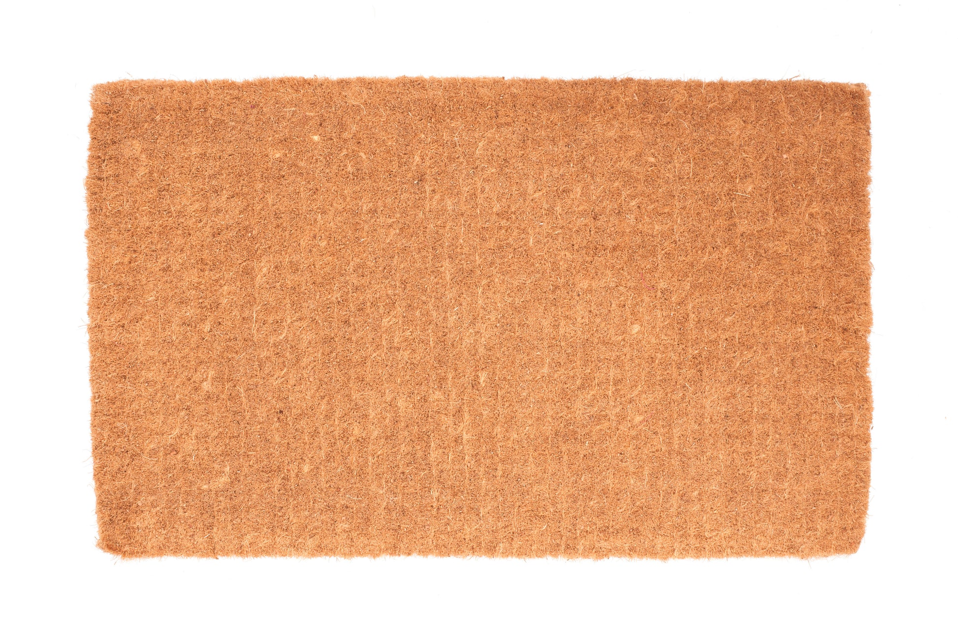 Brown doormat on a white background