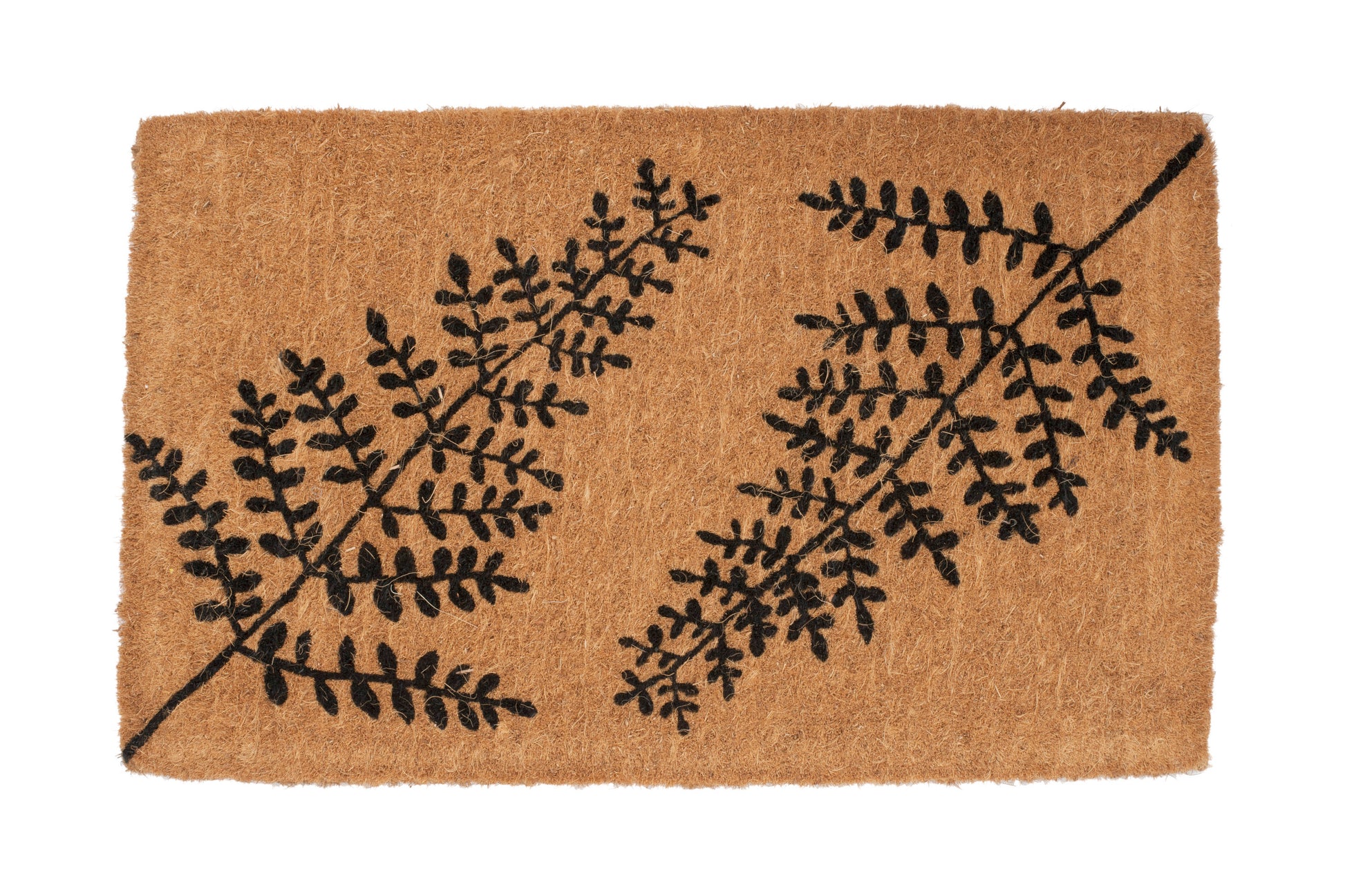 imperial fern coir door mat botanical outdoor front door entryway rug with natural coconut fiber