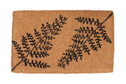 imperial fern coir door mat botanical outdoor front door entryway rug with natural coconut fiber