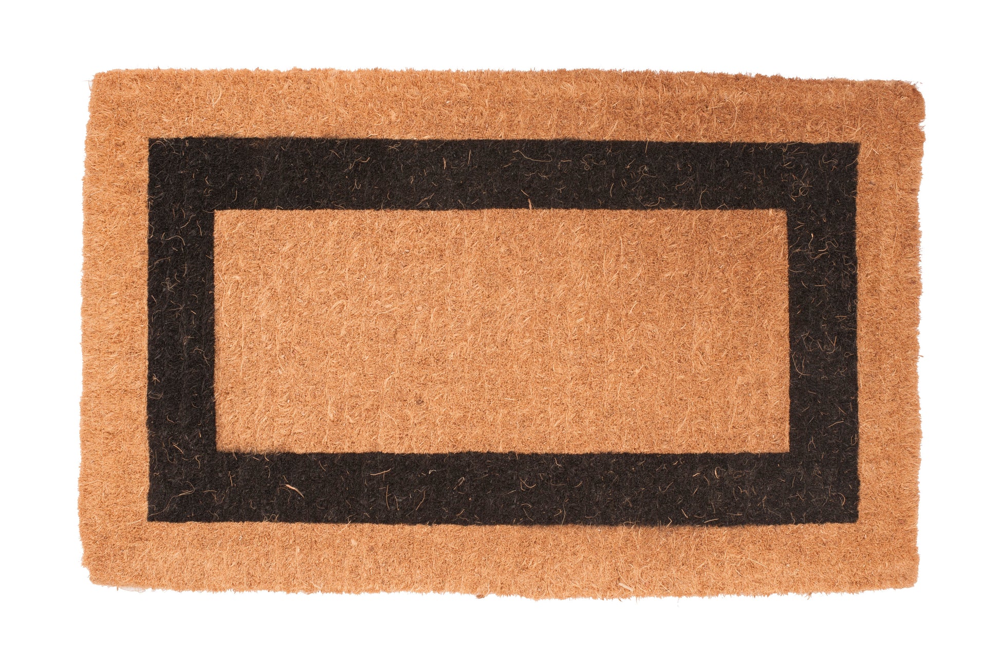 Doormat with black border on a white background