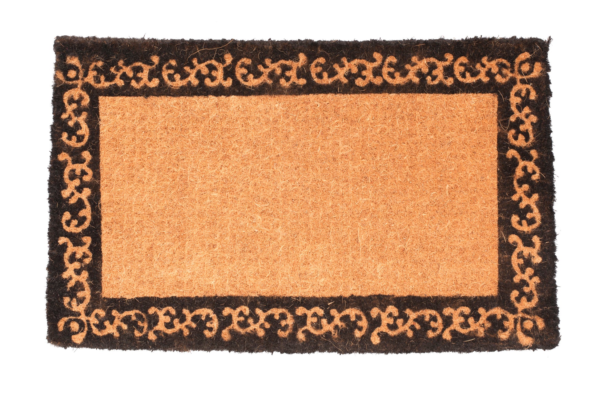 brown door mat reverse border personalized text