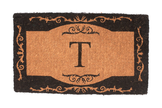 imperial shalimar coir door mat outdoor front door entryway rug with classic ornamental border design