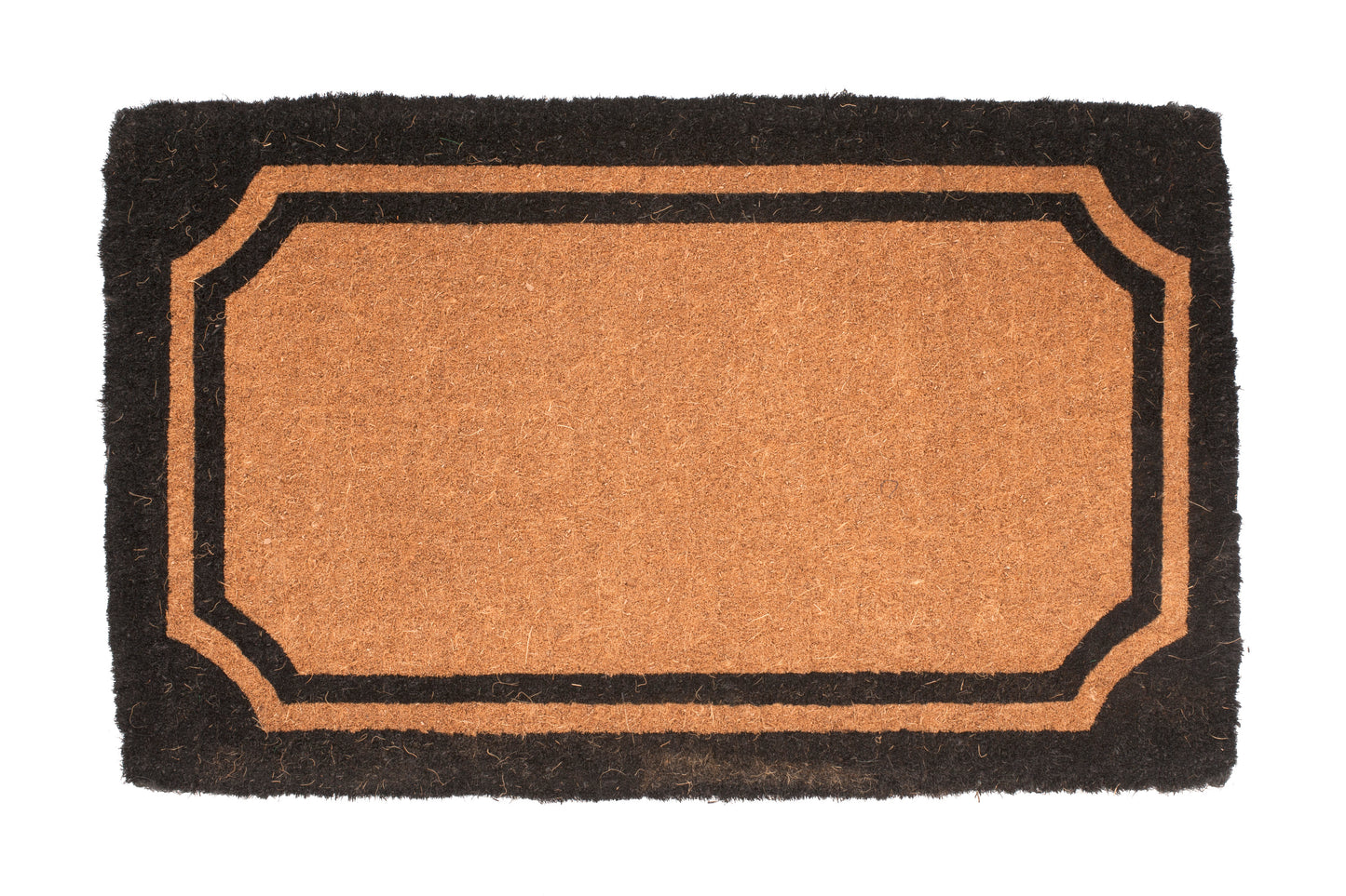 Doormat with black border on a white background