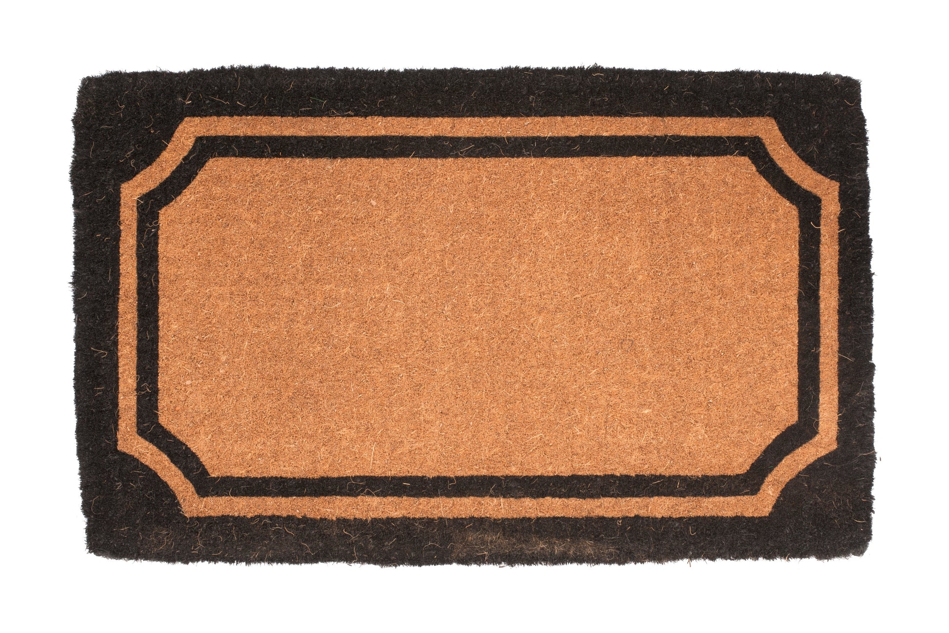 Doormat with black border on a white background