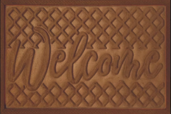 Welcome Aqua-Loc door mat non slip water absorbing indoor outdoor entryway rug