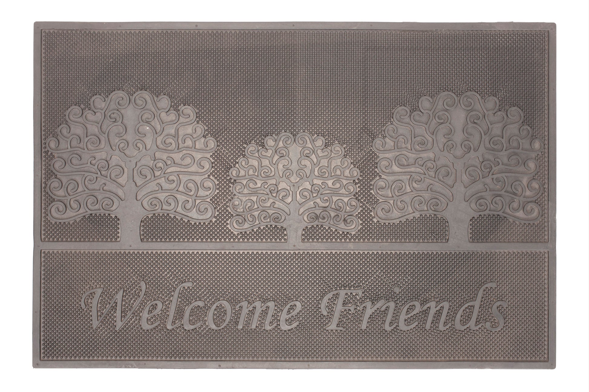 welcome friends rubber door mat non slip outdoor front door entryway mat durable weather resistant